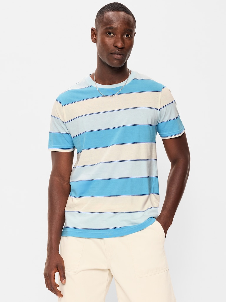 Crew-Neck Striped T-Shirt
