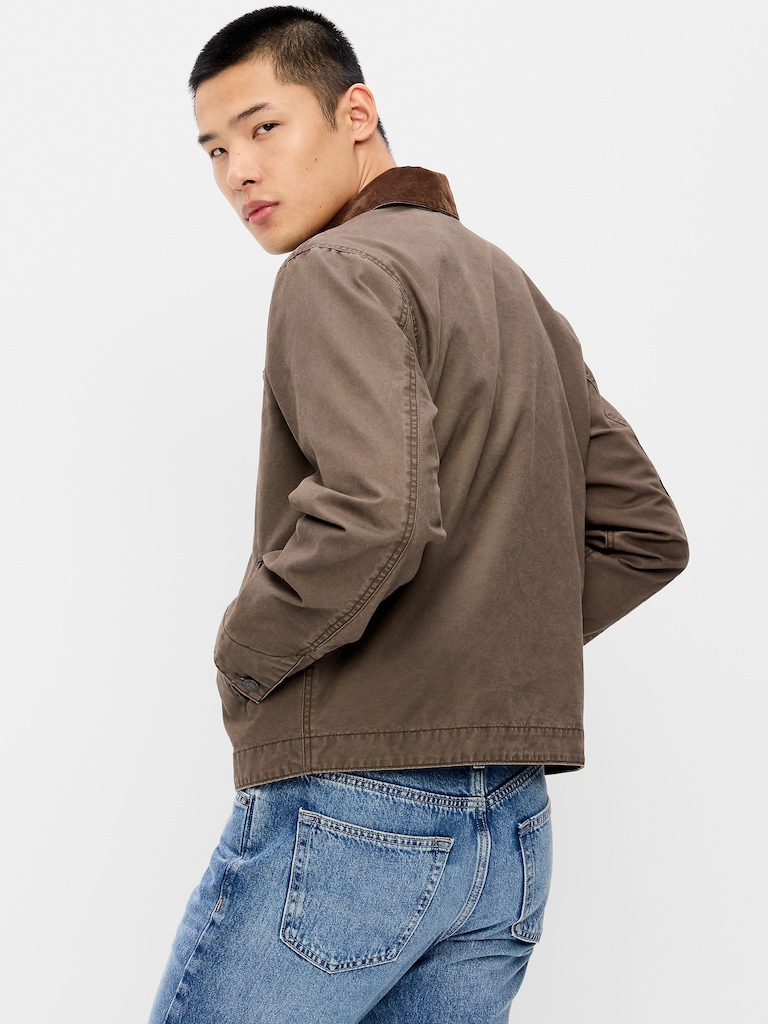 Cropped Canvas Barn Jacket