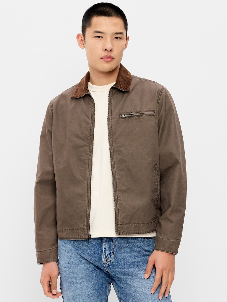 Cropped Canvas Barn Jacket