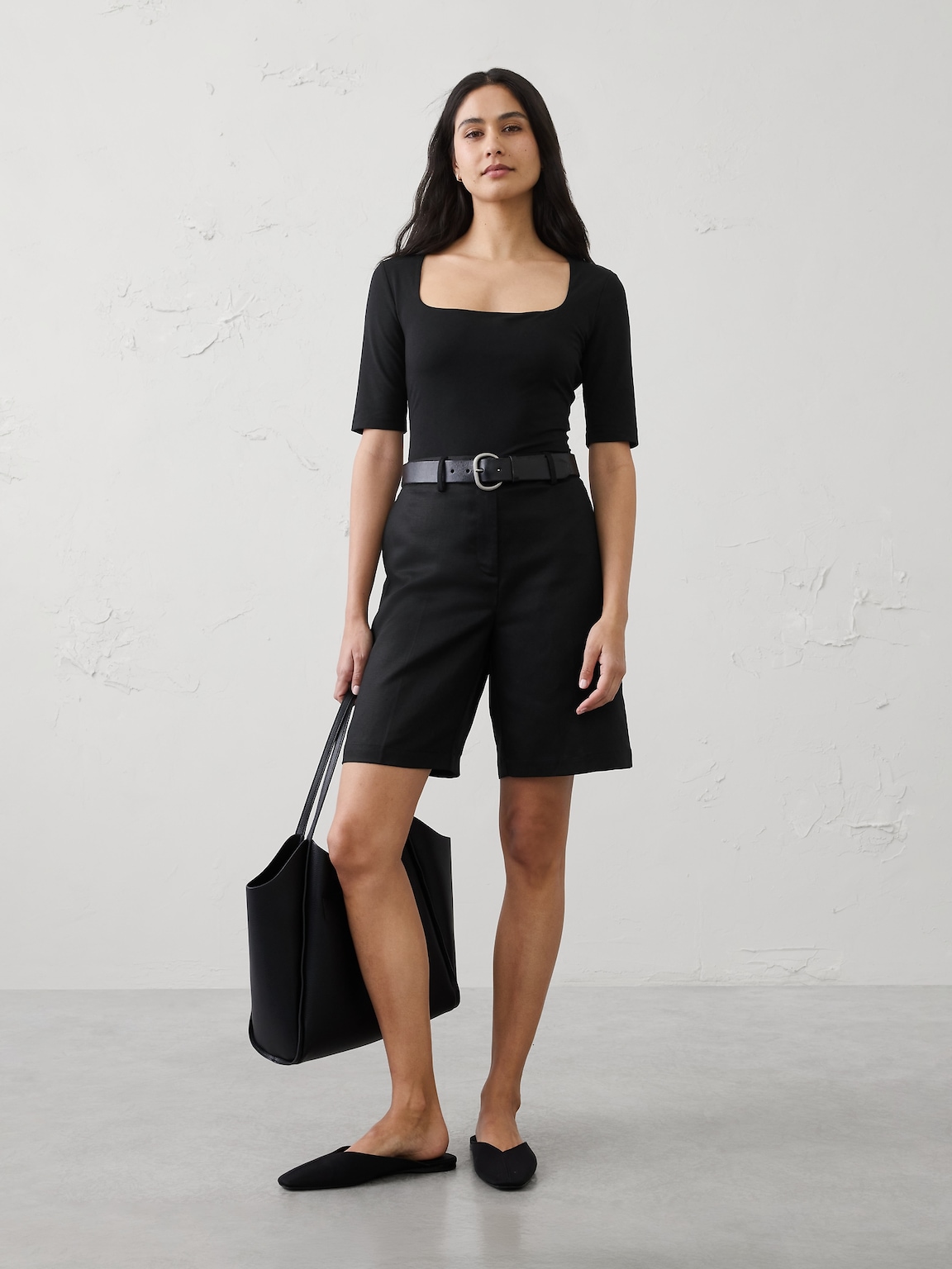Soft Stretch Square-Neck Top