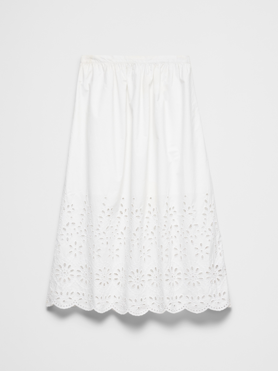 Eyelet Midi Skirt