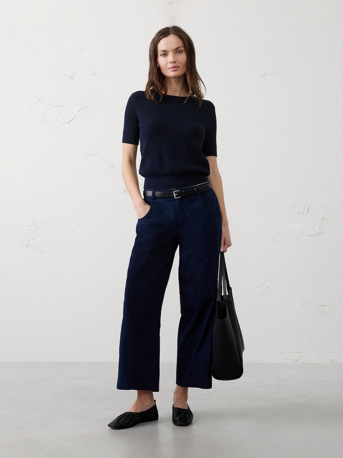 Cotton Pointelle Sweater