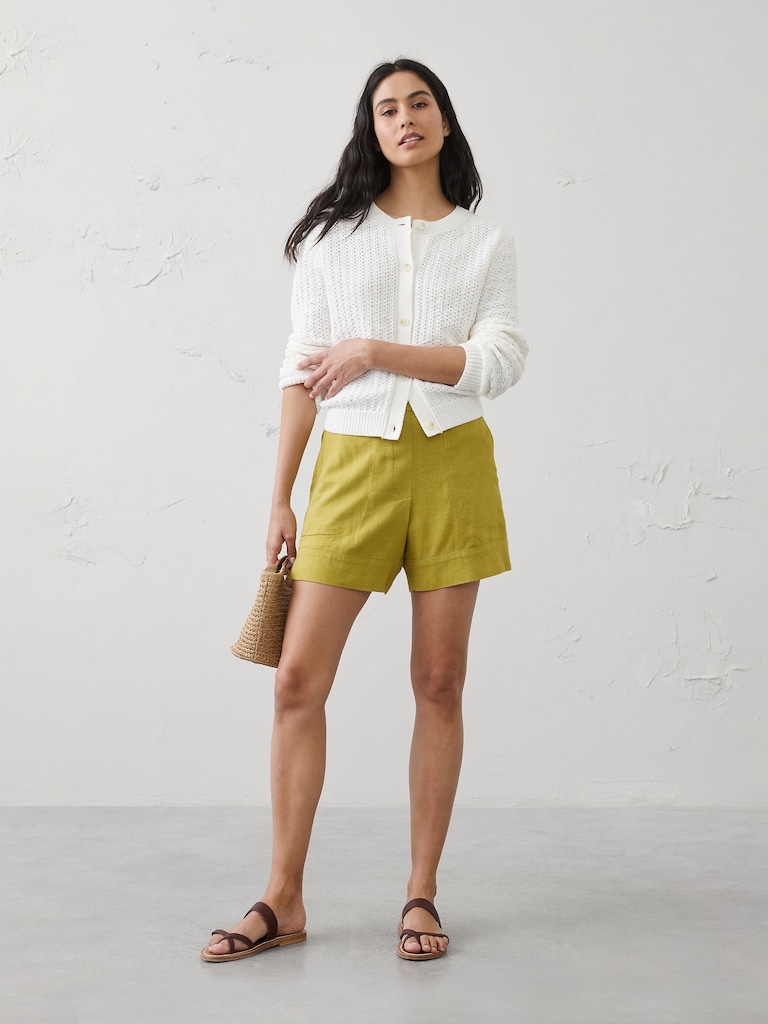 Anyday High-Rise Linen-Blend Short