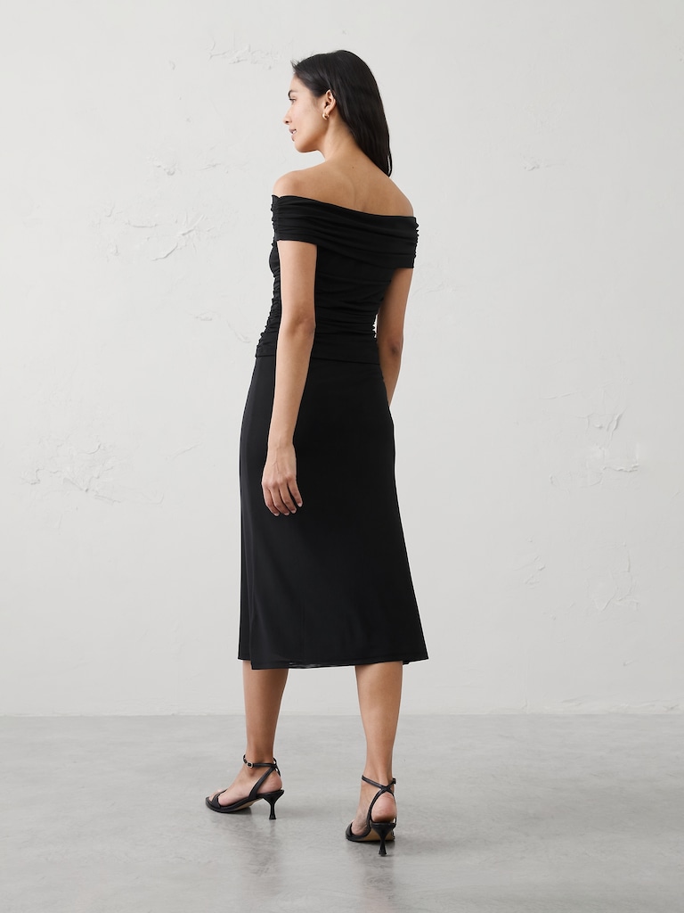 Mesh Midi Skirt