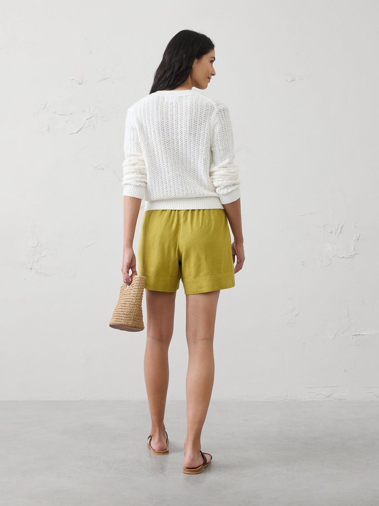 Anyday High-Rise Linen-Blend Short
