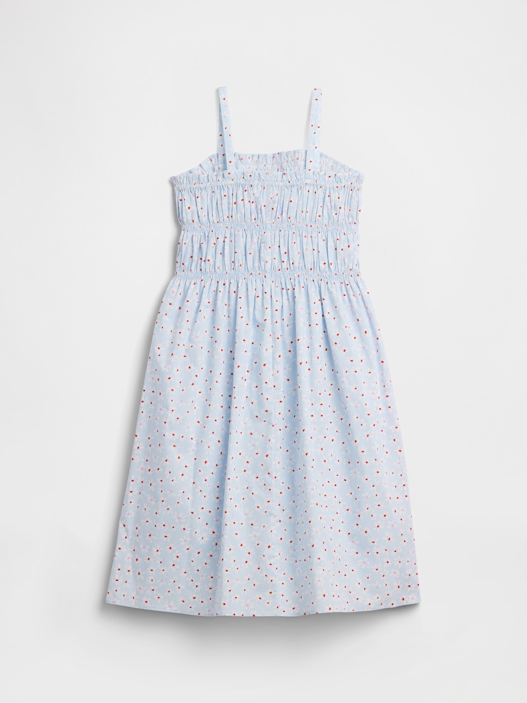 Kids Print Smocked Midi Dress