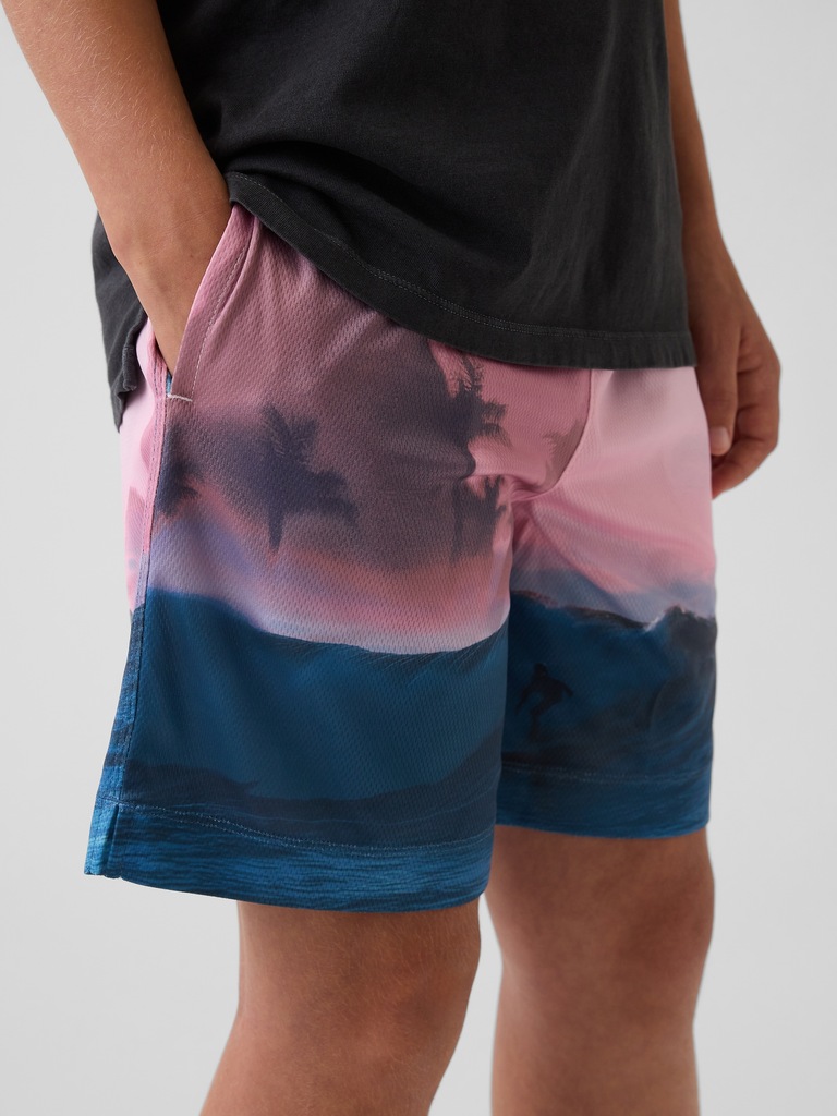 Kids GapFit 6" Recycled Mesh Easy Shorts