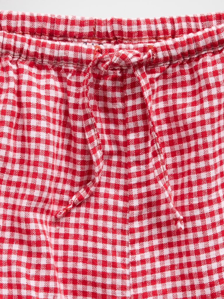 Kids Linen-Cotton Gingham Easy Shorts