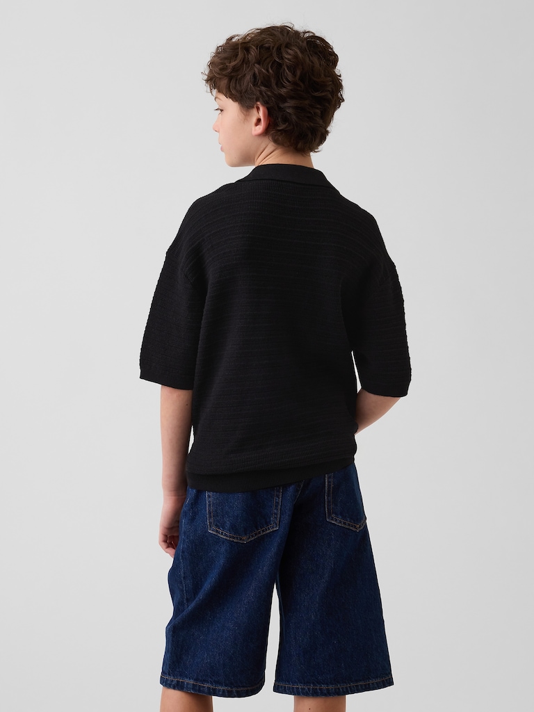 Kids Relaxed Polo Sweater Shirt