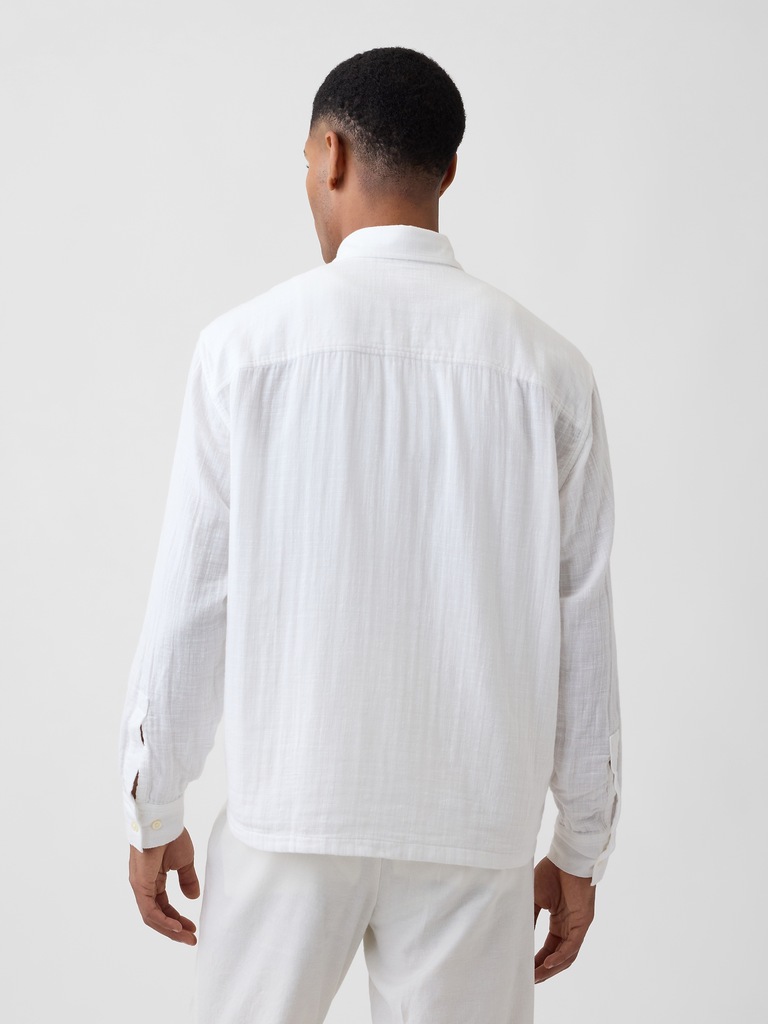 Gauze Shirt in Boxy Fit