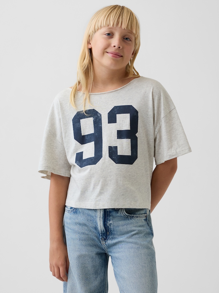 Kids Oversized Wide-Neck T-Shirt