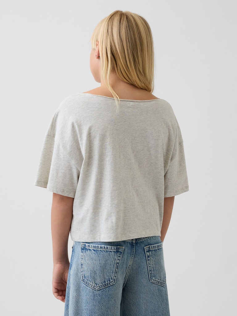 Kids Oversized Wide-Neck T-Shirt