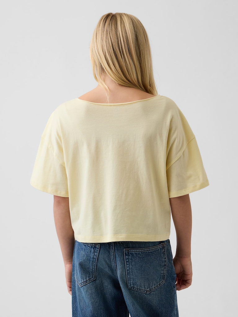 Kids Oversized Wide-Neck T-Shirt