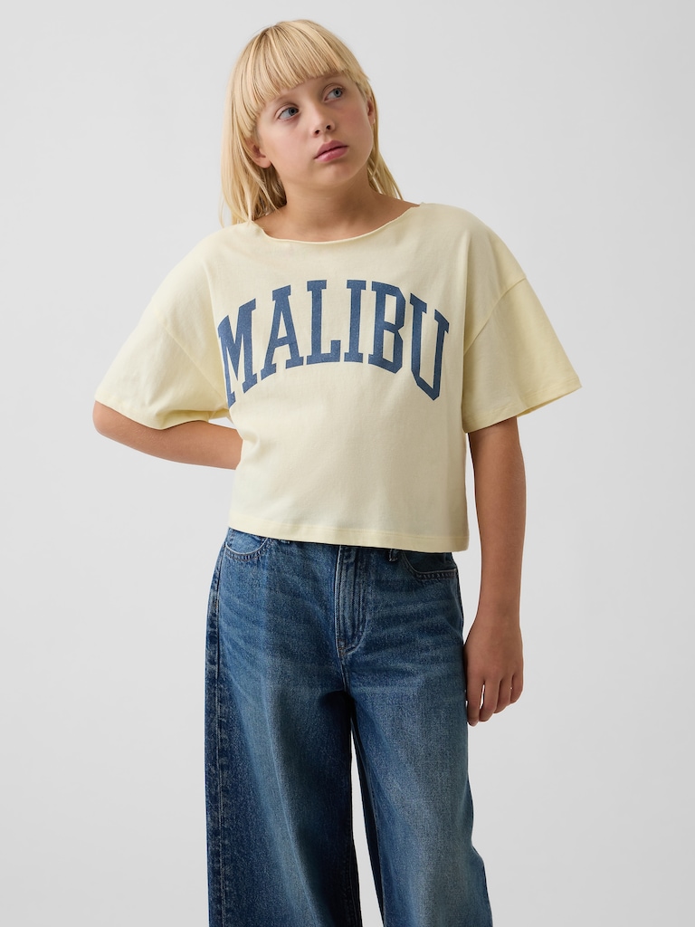 Kids Oversized Wide-Neck T-Shirt