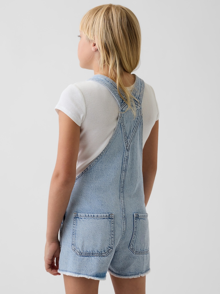 Kids Denim Loose Shortalls