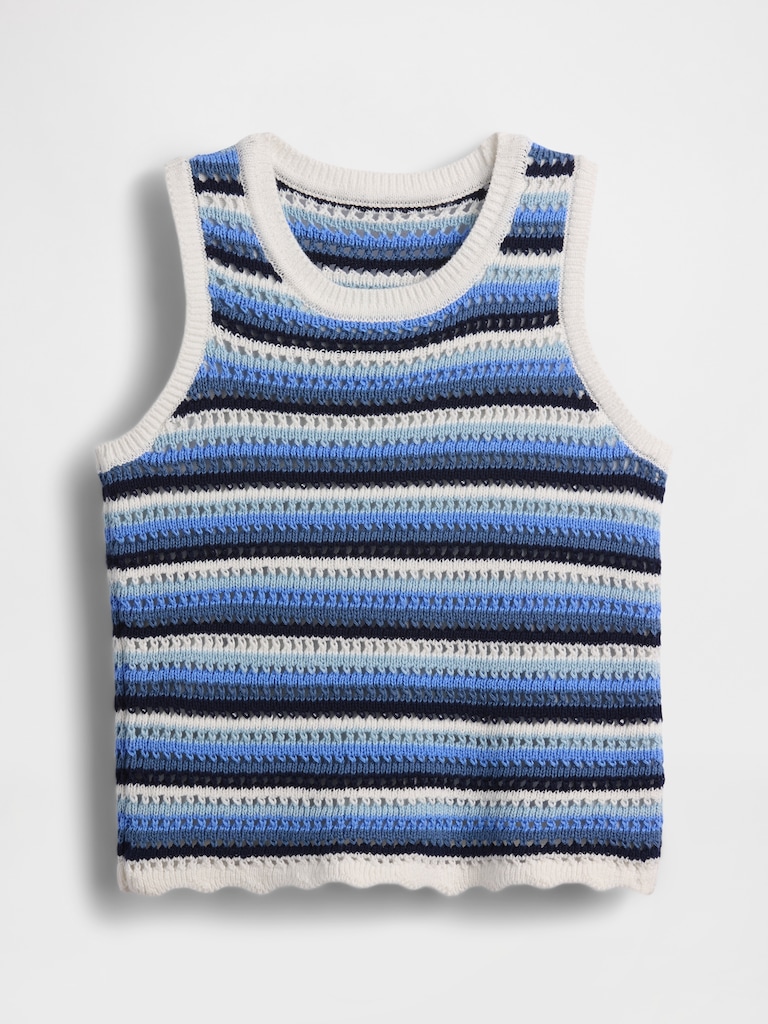 Kids Crochet Stripe Tank Top
