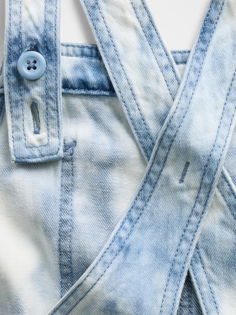 Kids Tie-Dye Denim Relaxed Shortalls