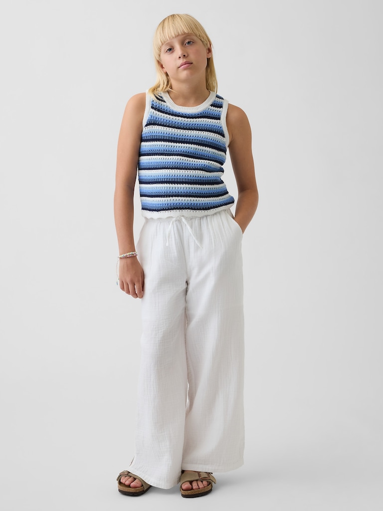 Kids Crochet Stripe Tank Top