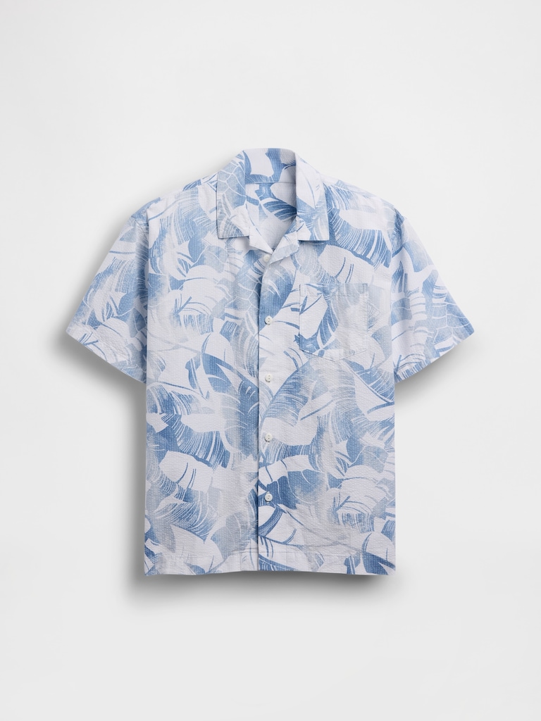 Kids Textured Floral Relaxed Vacay Shirt