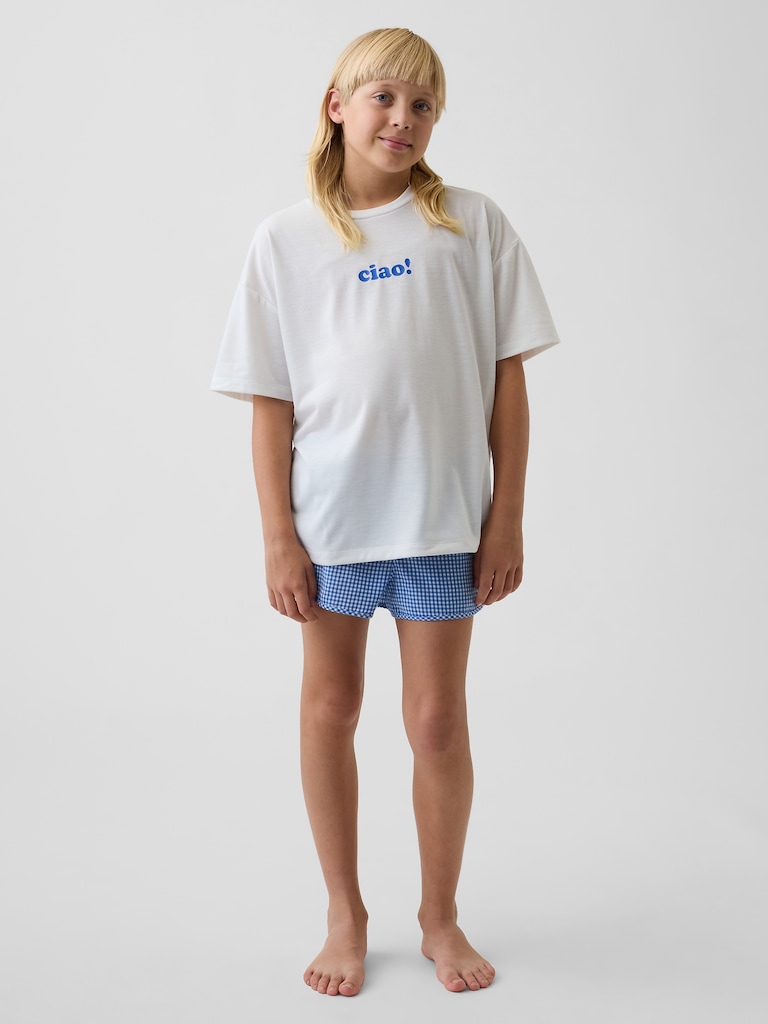 Kids Recycled PJ Short Set