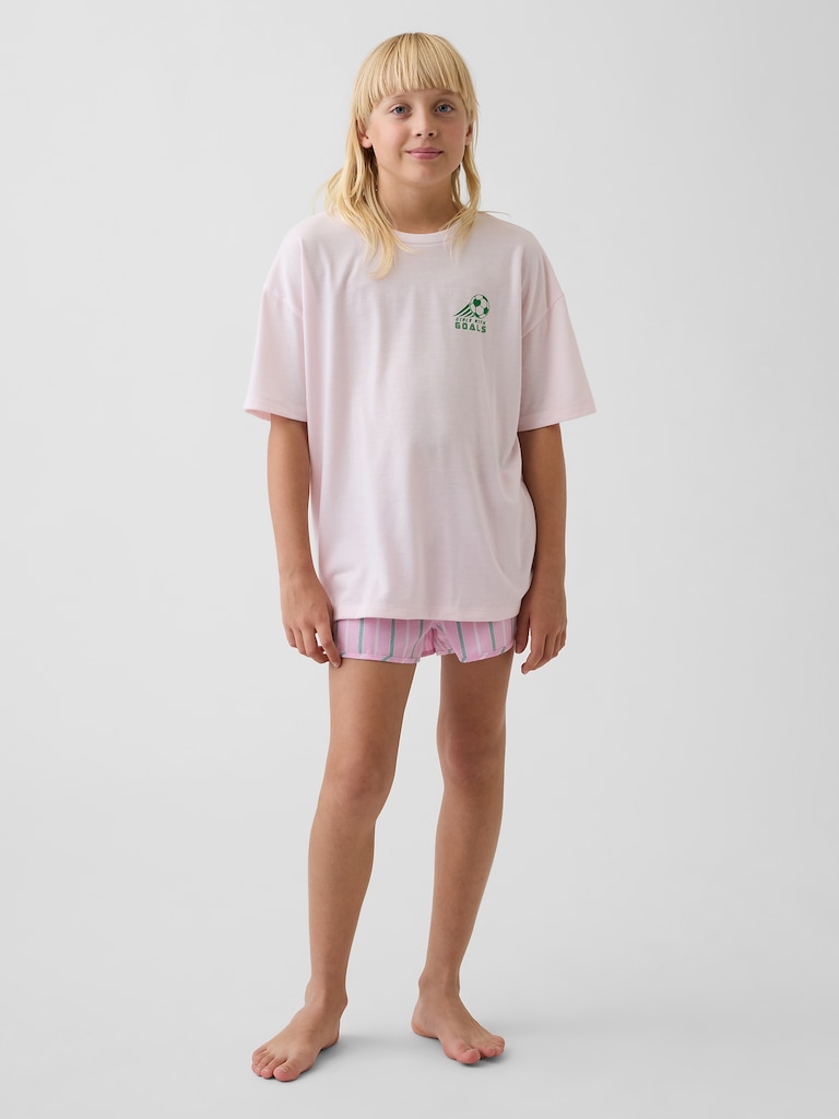 Kids Recycled PJ Short Set