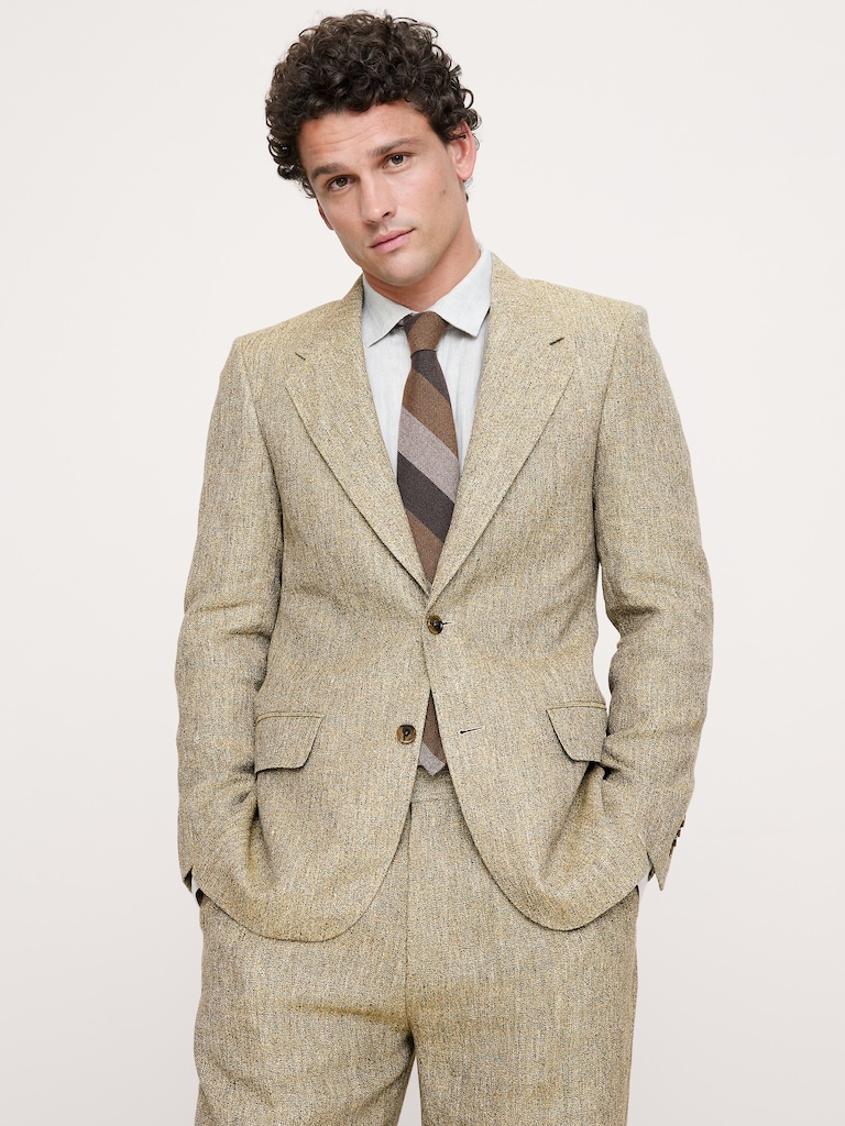 Relaxed Italian Linen Suit Jacket