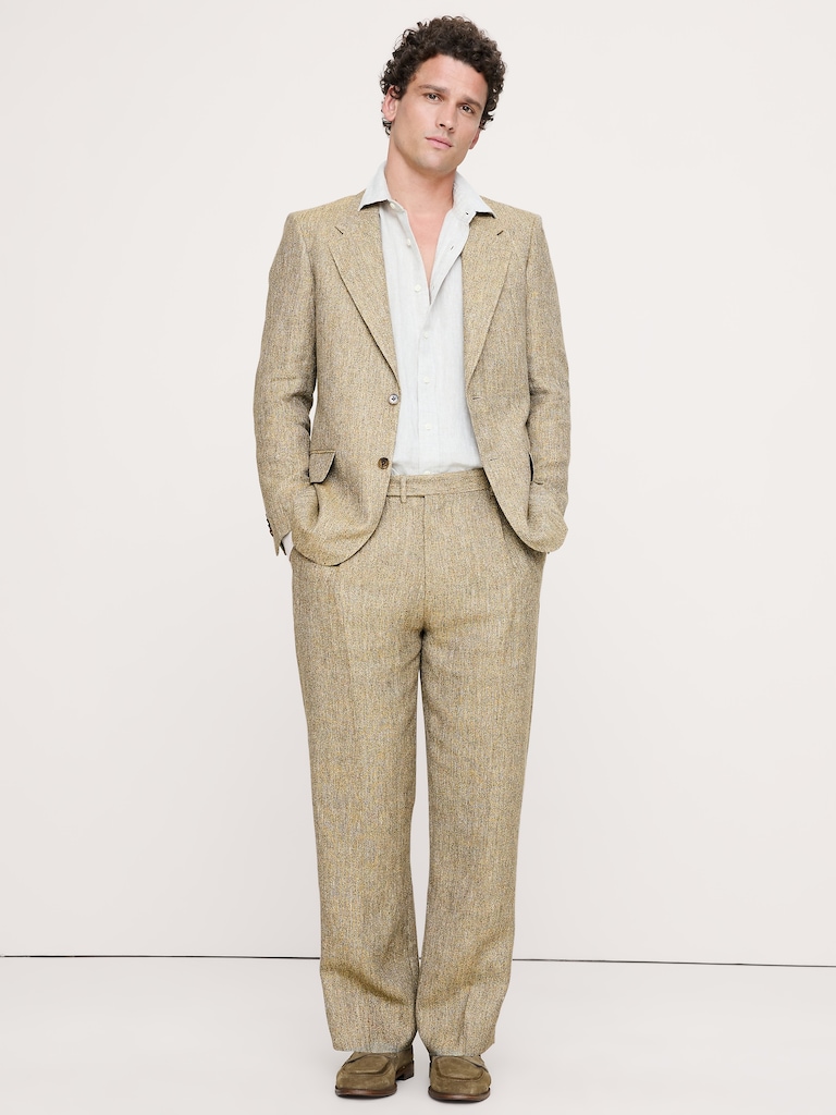 Loose Italian Linen Suit Pant