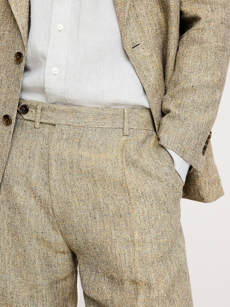 Loose Italian Linen Suit Pant