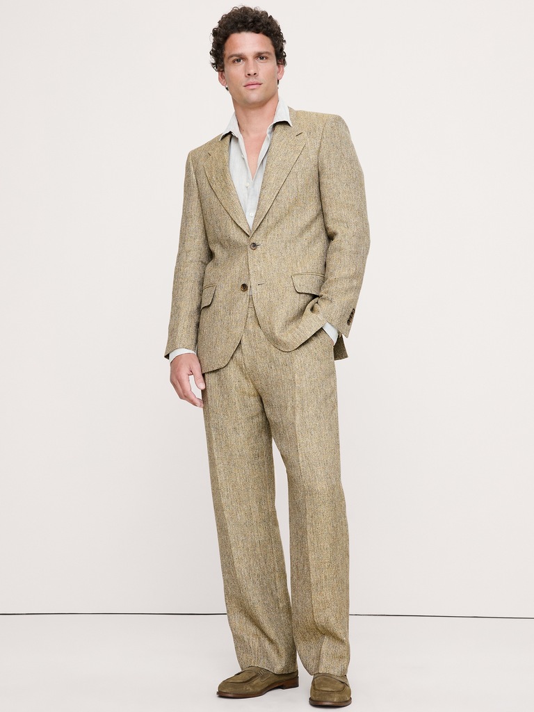 Loose Italian Linen Suit Pant