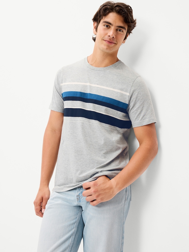 Crew-Neck Striped T-Shirt