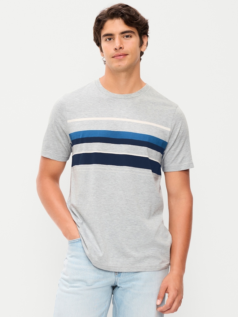 Crew-Neck Striped T-Shirt
