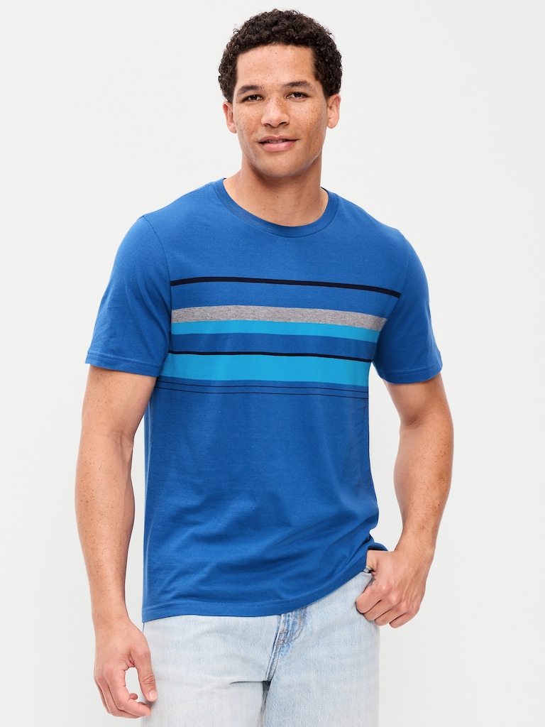 Crew-Neck Striped T-Shirt