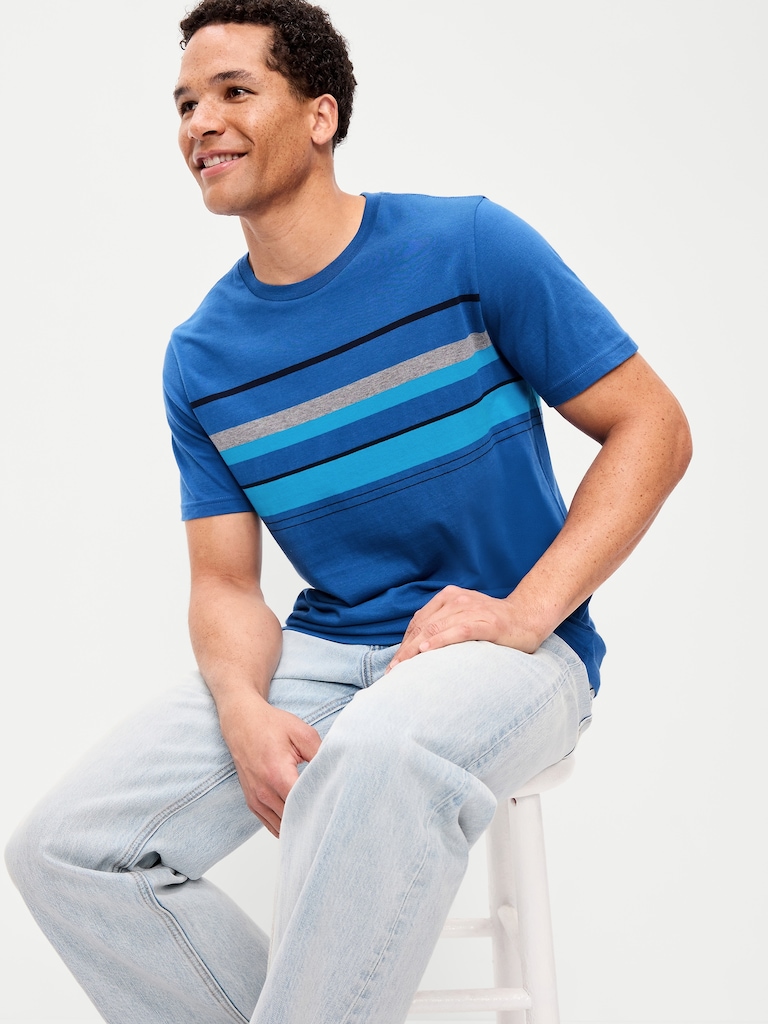 Crew-Neck Striped T-Shirt