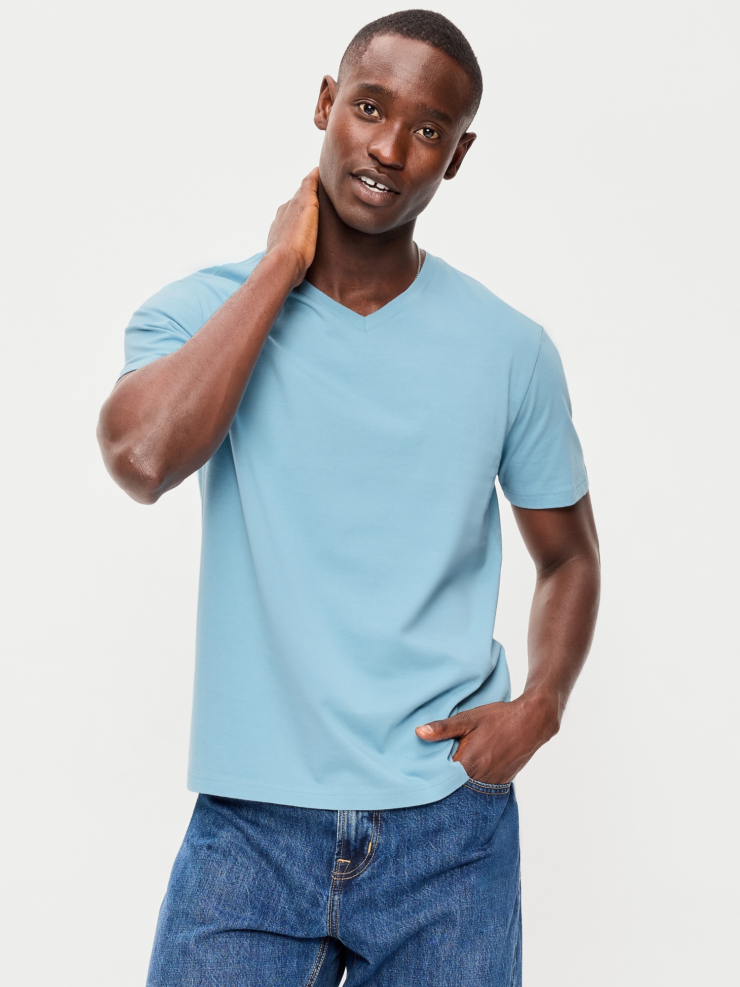 OLD NAVY 水色 半袖Tシャツ Mサイズ　シンプル Short-Sleeve Trapeze T-Shirt | Old Navy