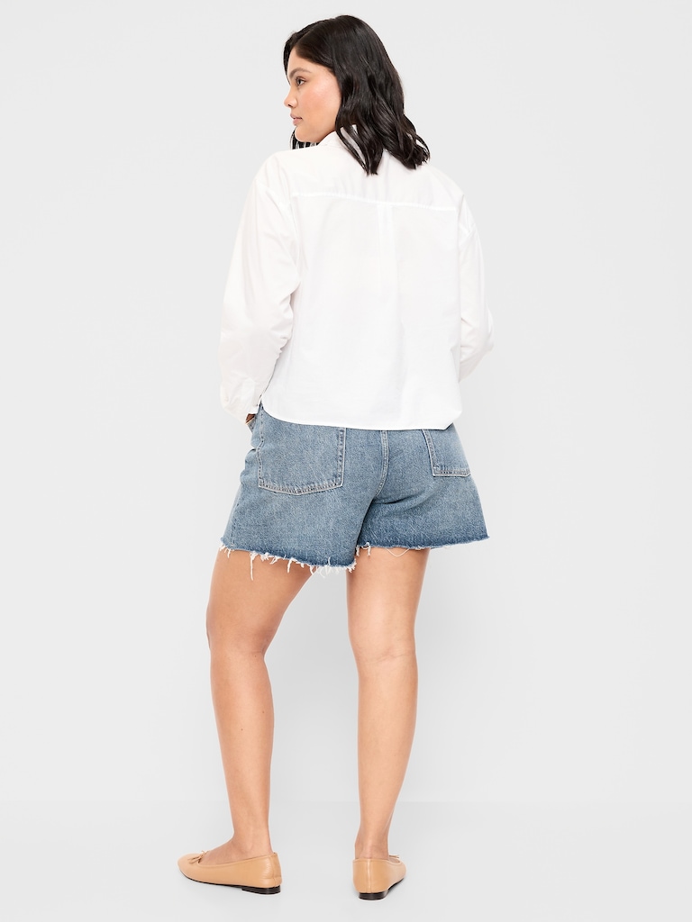 High-Waisted Baggy Shorts -- 5-inch inseam