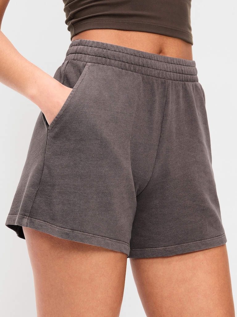 Extra High-Waisted Sweat Shorts -- 5-inch inseam