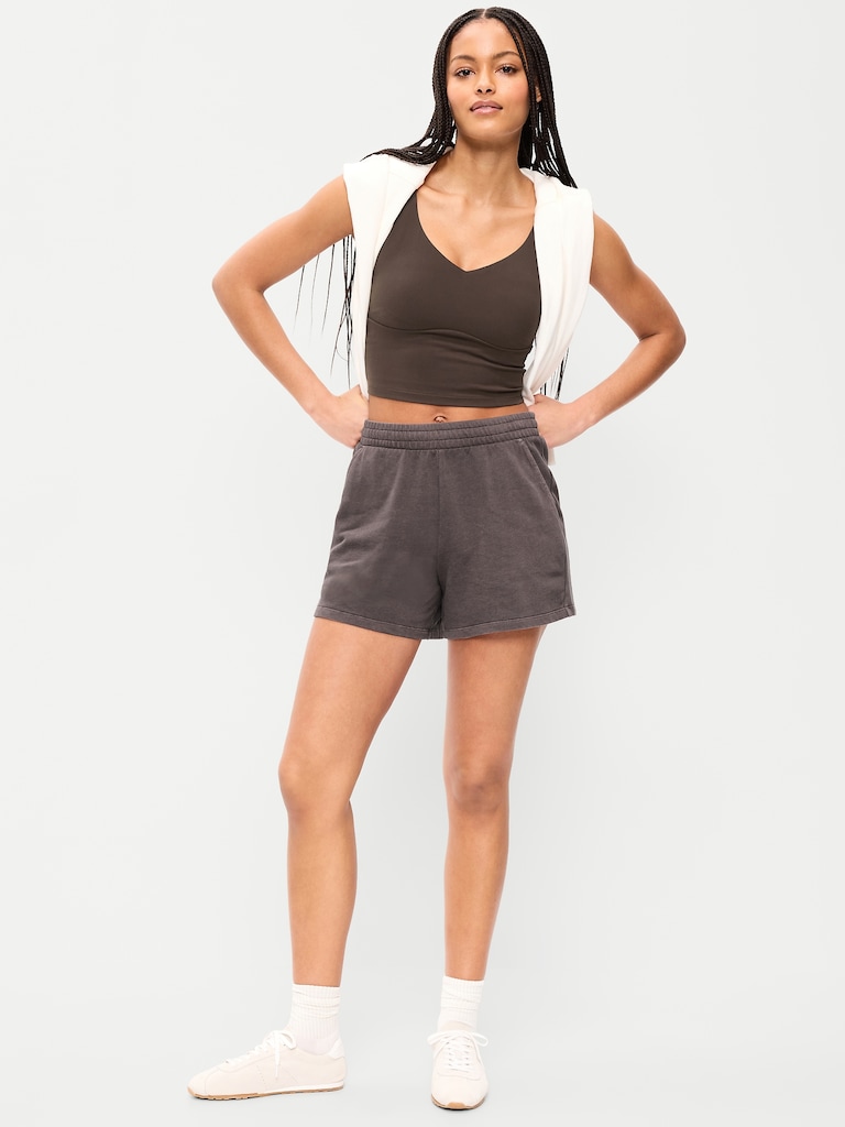 Extra High-Waisted Sweat Shorts -- 5-inch inseam