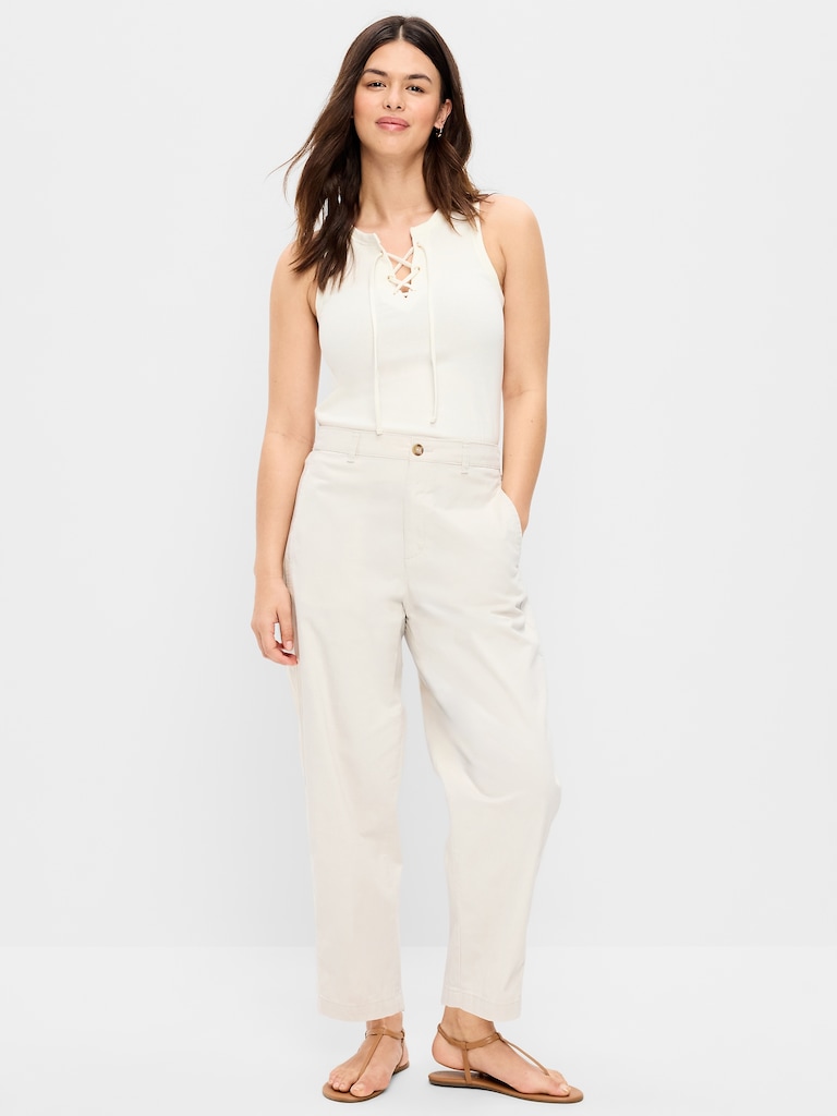 High-Waisted OGC Chino Tapered Straight Pants