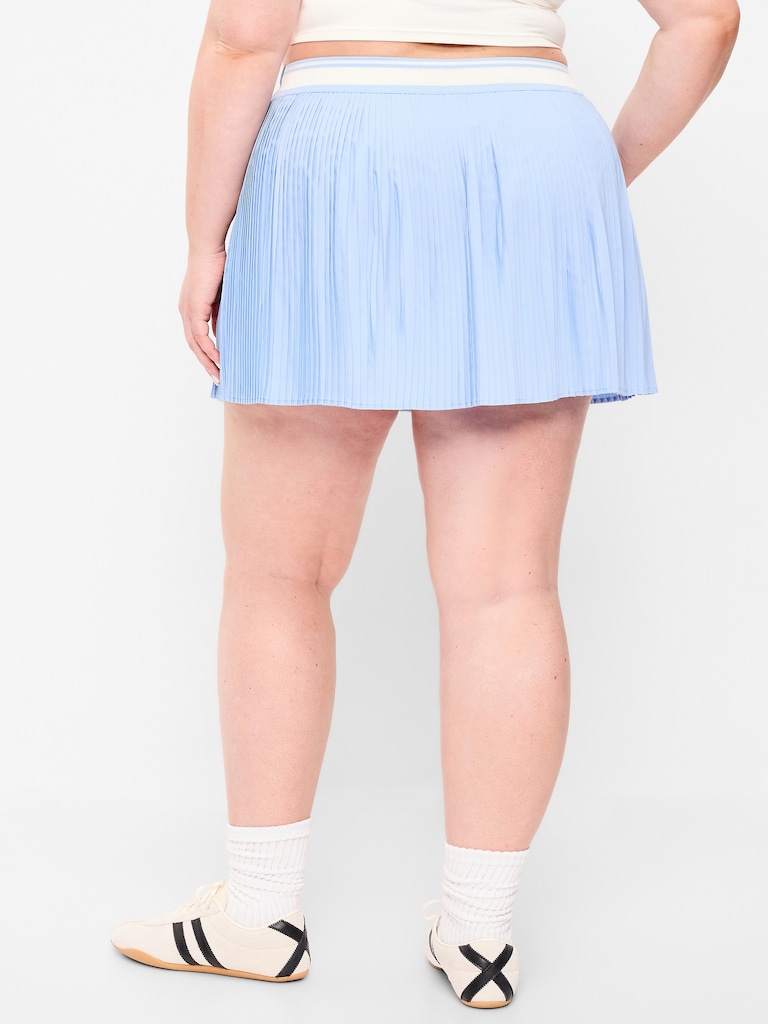 Extra High-Waisted Micro-Pleated Skort