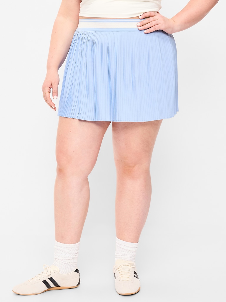 Extra High-Waisted Micro-Pleated Skort