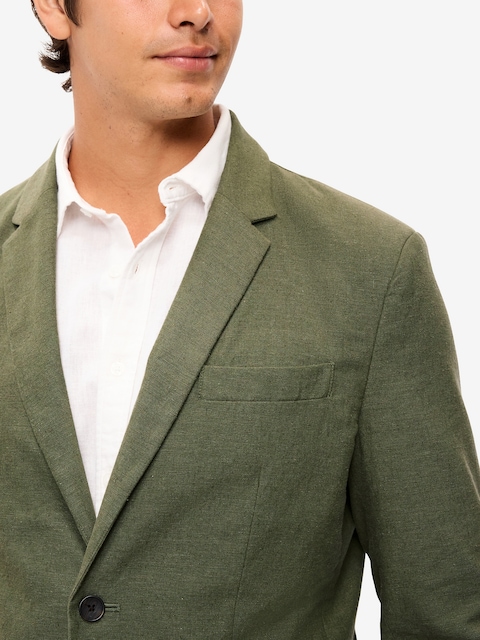 Relaxed Unlined Linen-Blend Blazer