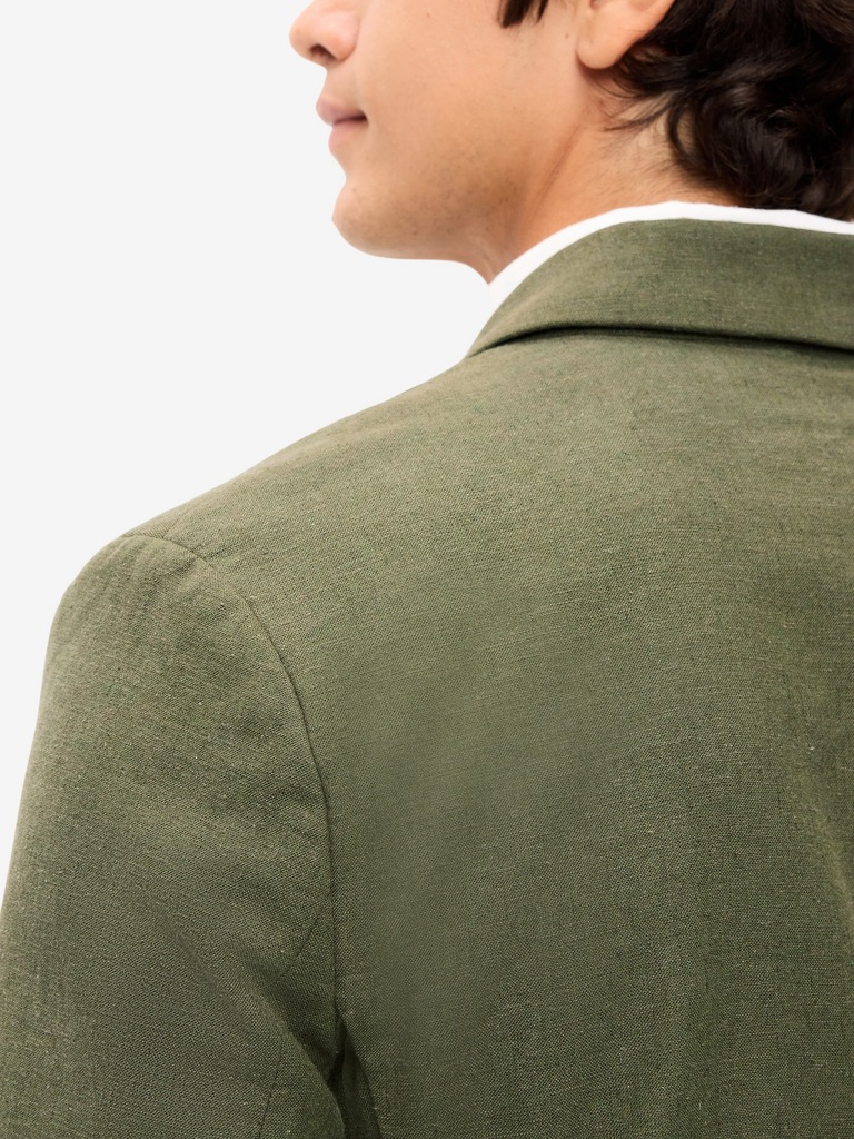 Relaxed Unlined Linen-Blend Blazer