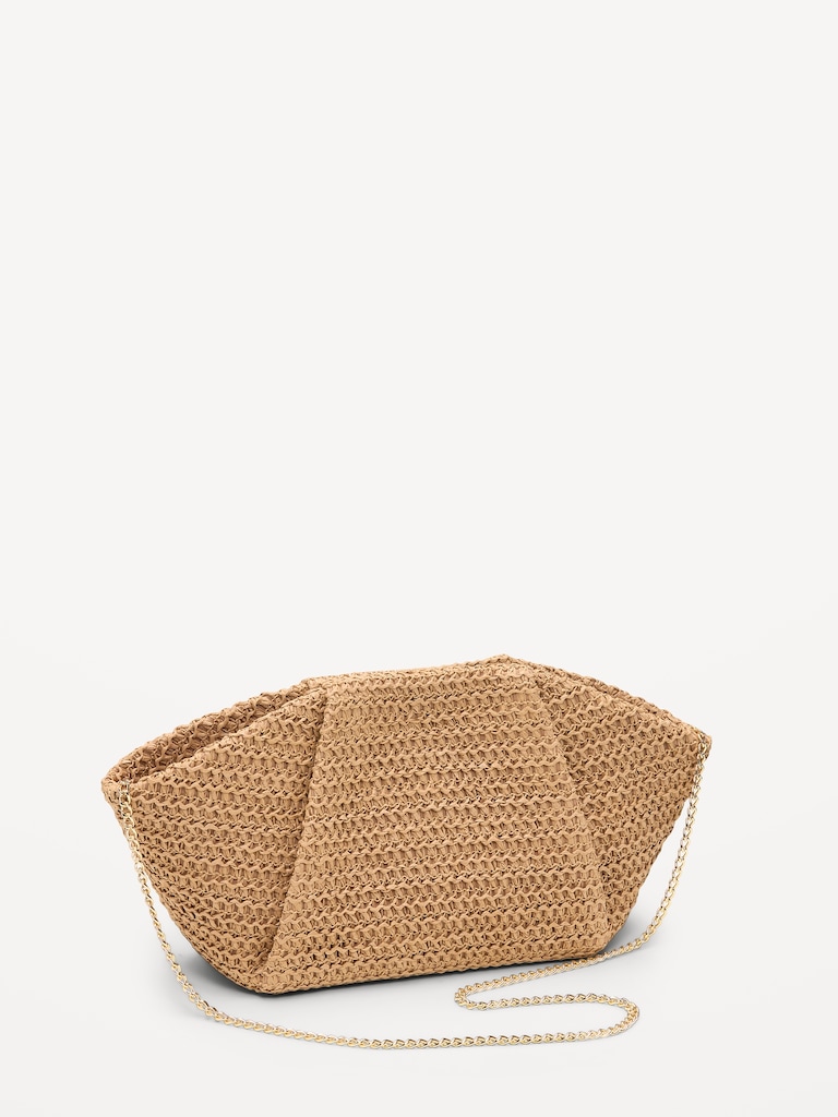 Raffia Frame Shoulder Bag