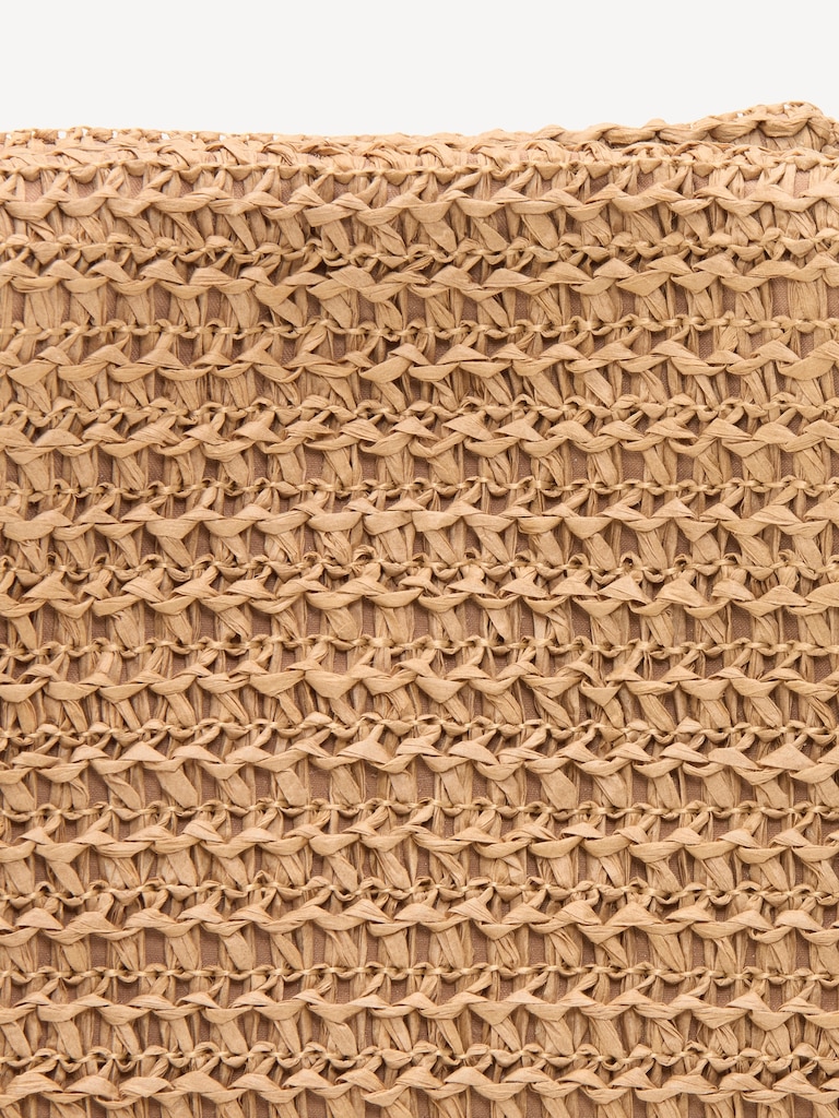 Raffia Frame Shoulder Bag