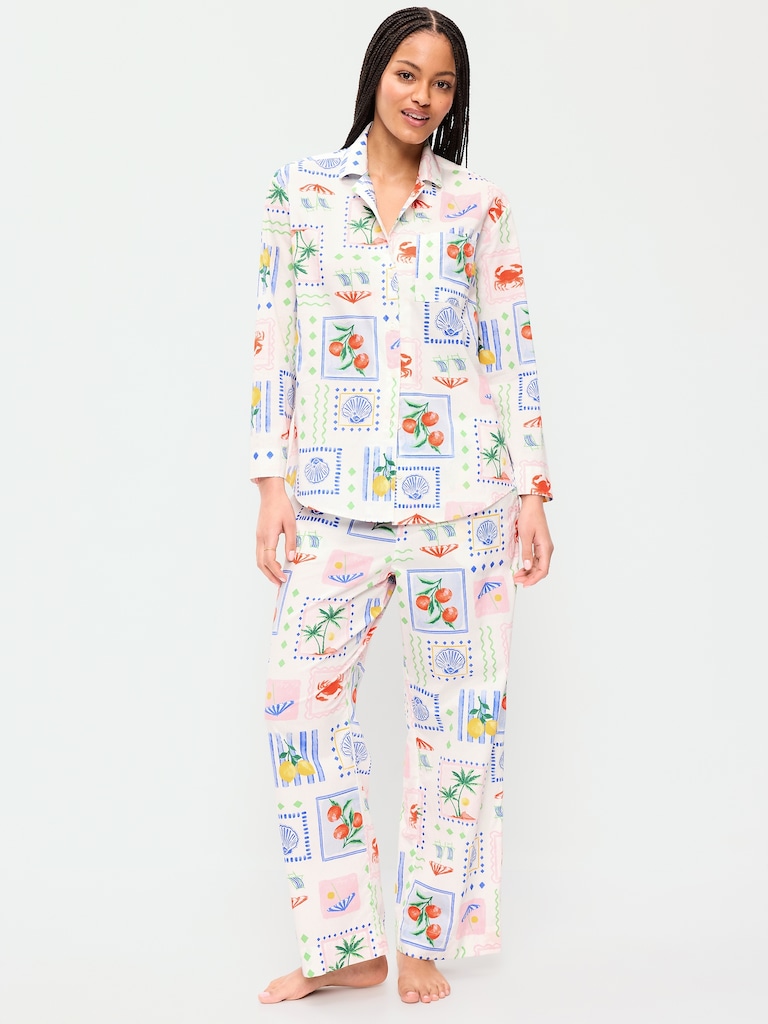 Poplin Pajama Pant Set