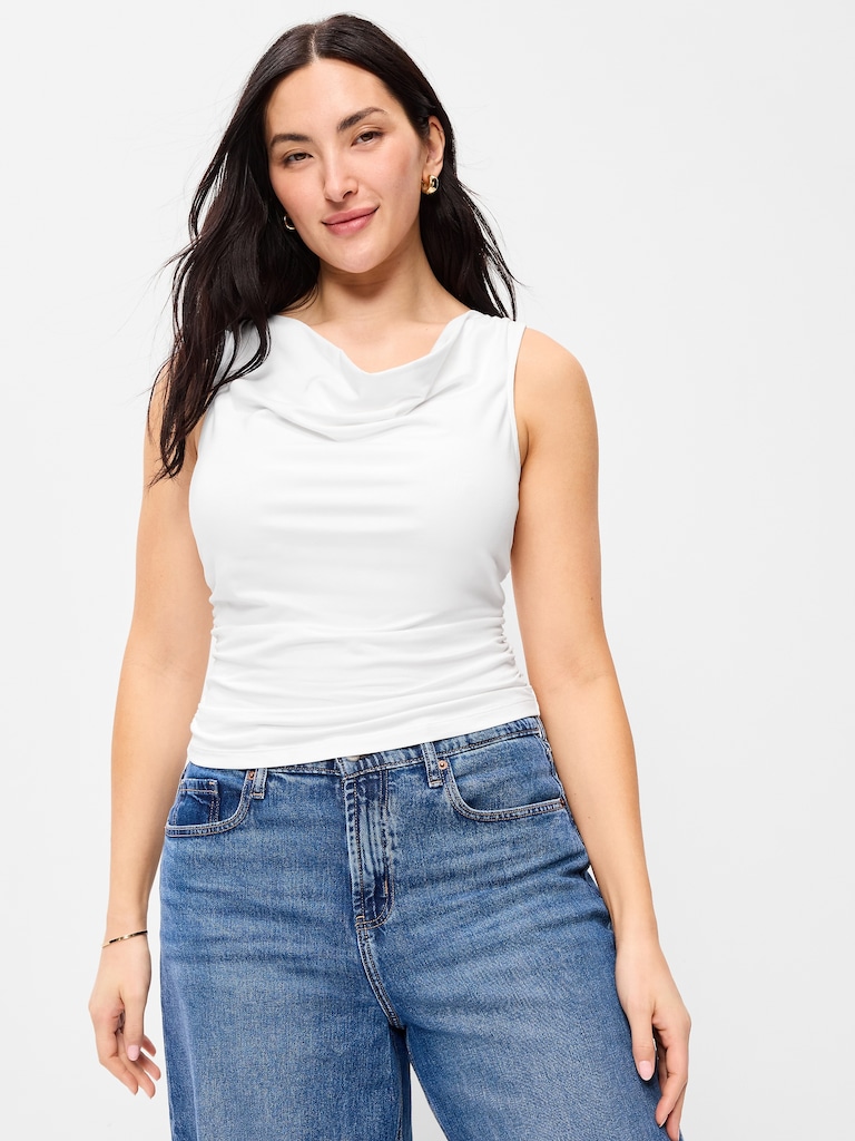 Asymmetrical Side-Cinch Tank Top