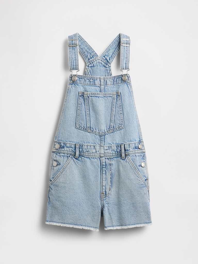 Kids Denim Loose Shortalls