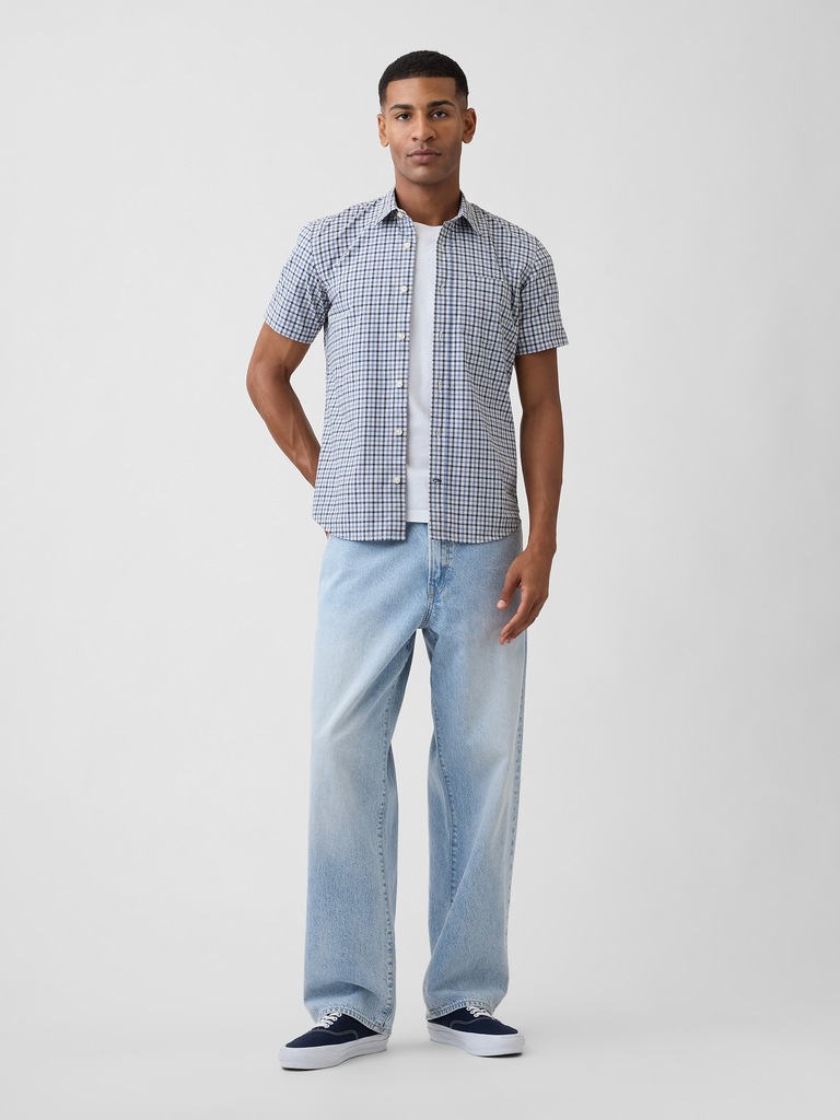 Stretch Poplin Shirt in Standard Fit