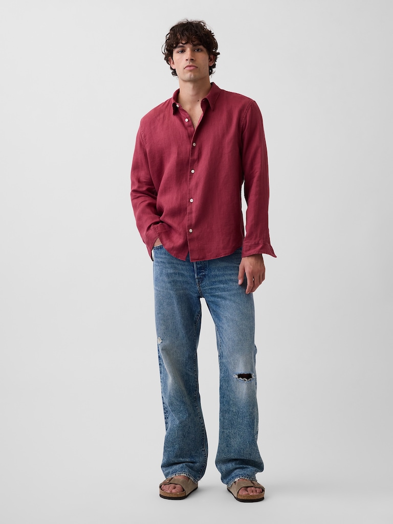 100% Linen Relaxed Shirt