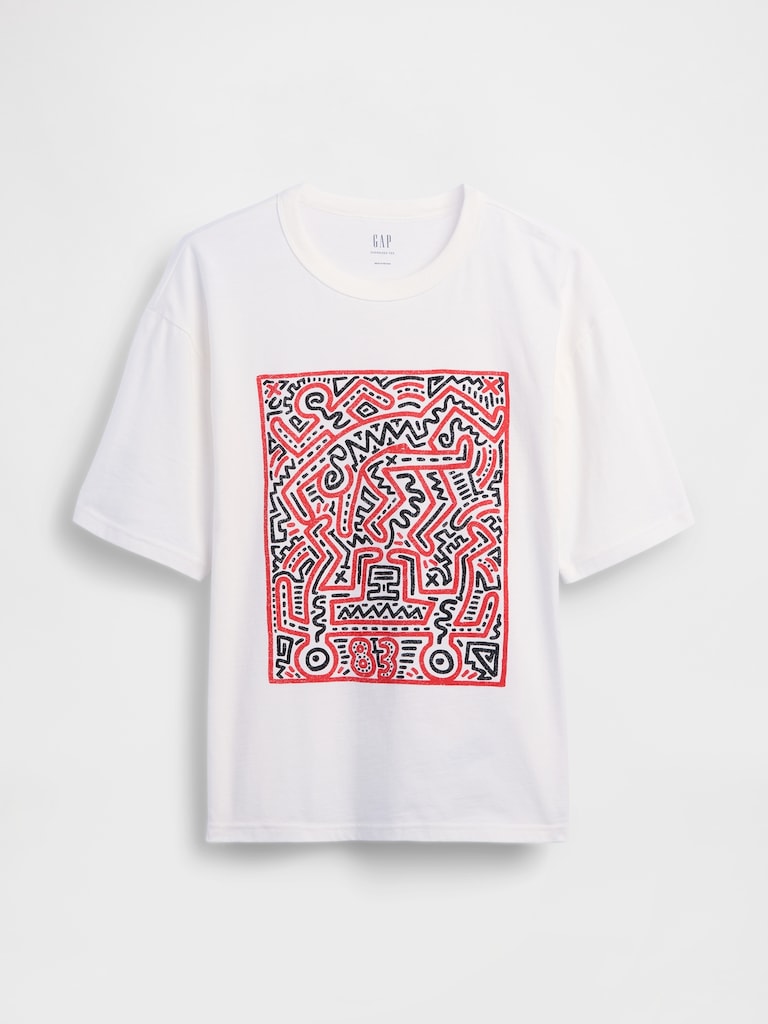 Keith Haring Oversized Graphic T-Shirt